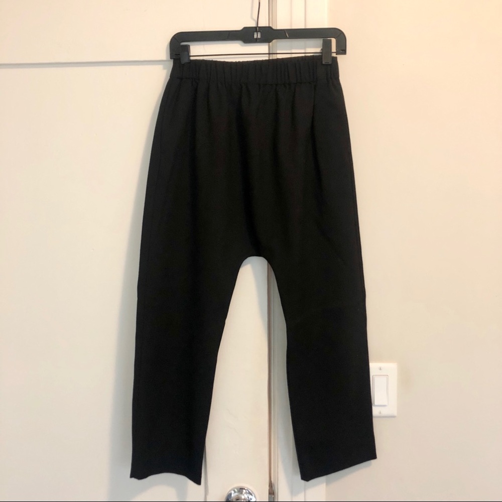 COS black drop crotch trousers